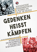 Plakat 'GEDENKEN HEISST KÄMPFEN'