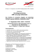 Faksimile Einladung Fortbildung