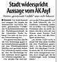 Zeitungsausschnitt
