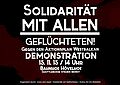 Poster 'Solidarität mit ALLEN Geflüchteten gegen den Aktionsplan Westbalkan!'