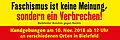 Banner: Faschismus ist keine Meinung, sondern ein Verbrechen!